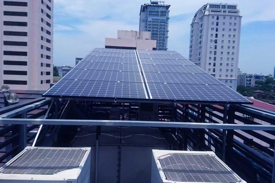 Điện Mặt Trời Hòa lưới 15kwp tại Giảng Võ, Hà Nội